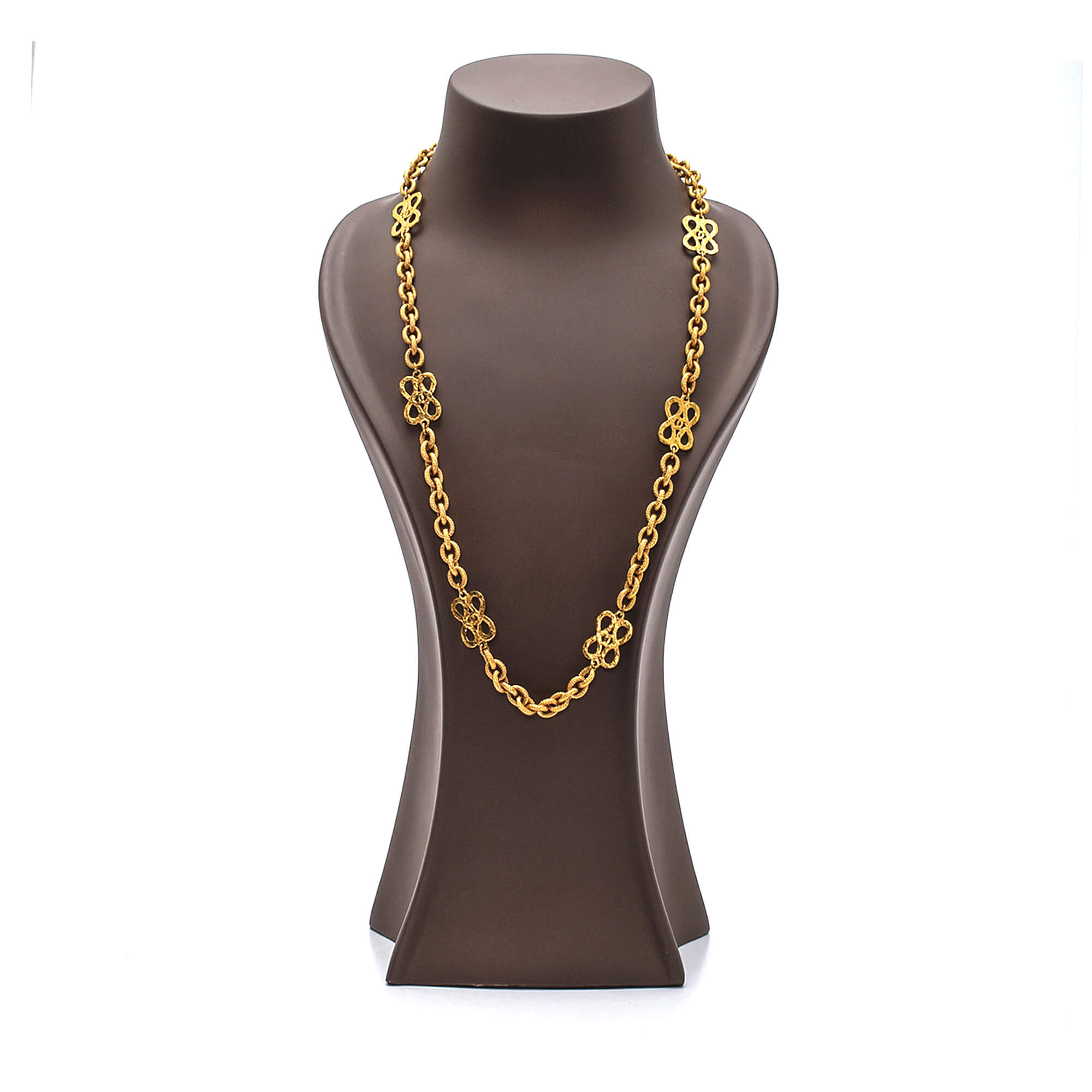 Chanel - Gold Tone Infinity Chain Necklace 